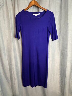 Diane von Furstenberg DVF Cobalt Blue Stretchy Midi Dress Small